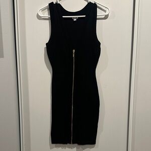 Guess Black Sleeveless Dress Small front zipper